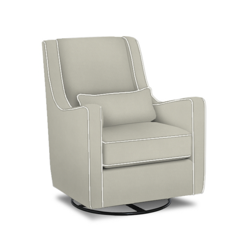The Nursery Classics Landis Swivel Glider in Belsire Grey
